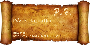 Pék Hajnalka névjegykártya