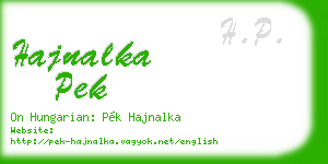 hajnalka pek business card